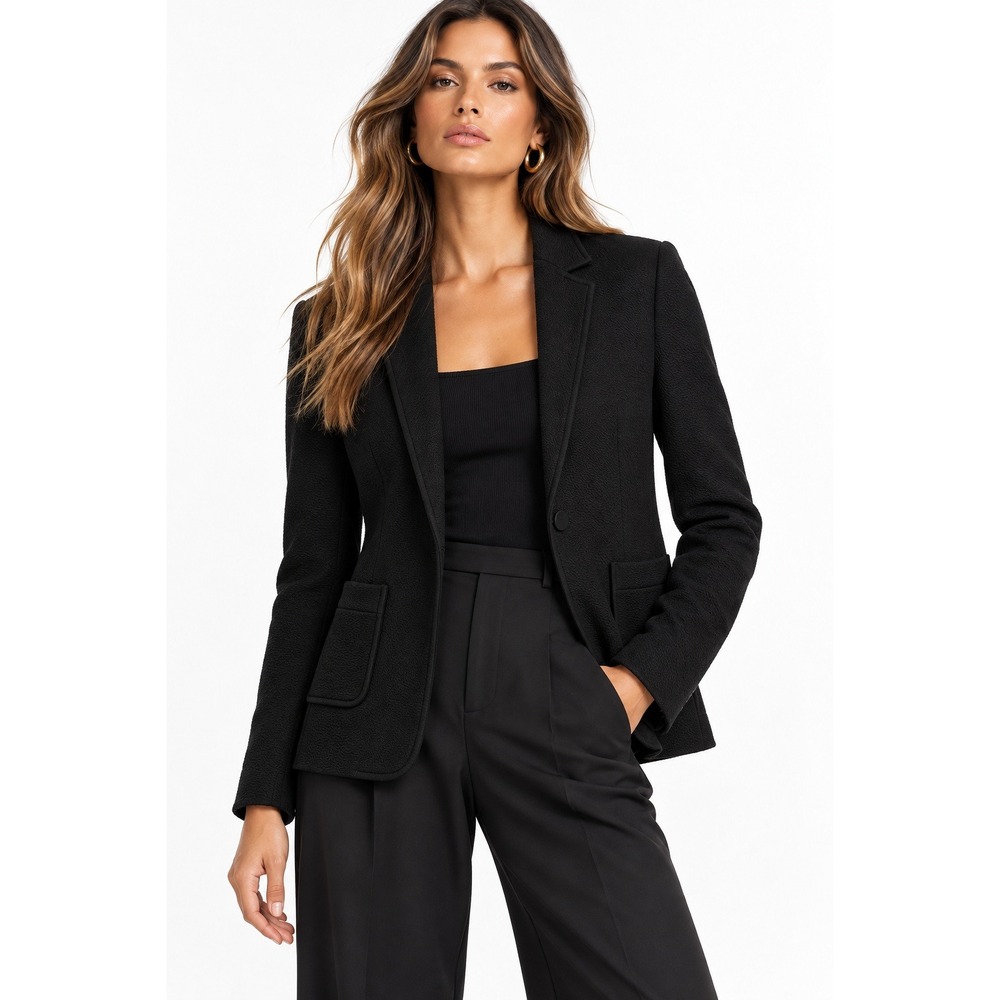 Daniel Rainn Dalary Knit Blazer Black Textured Size L NWT